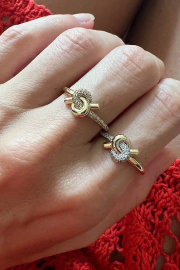 LOVE KNOT RING-14K GOLD VERMEIL